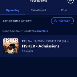 Fisher SF Moscone Center X2 Tickets 12/19/25