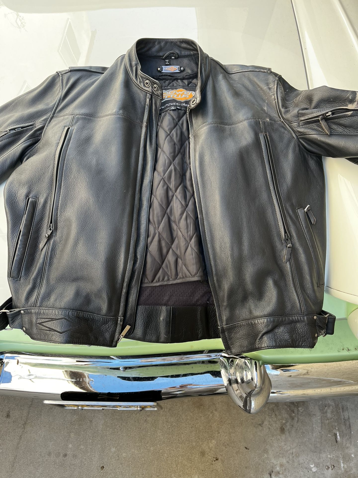 Power Trip Motorcycle Leather Jacket