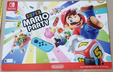 Mario Party Nintendo poster! Large ~26" inches wide x 17.5" inches tall