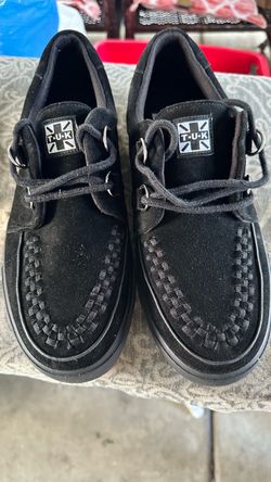 T.U.K. Black Suede Creeper Shoes Size 12