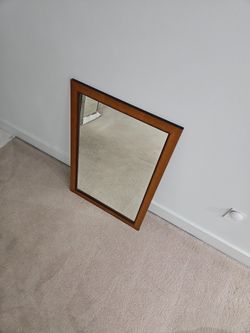 Two Wood Frame Mirrors