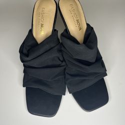 Black Square Toe Heels