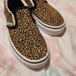 Leopard Print Kids Vans Sz 12