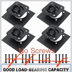 Recessed D Ring Tie Down Anchors 4 Pack, 6000LBS Break Strength Trailer Tie Downs with 6.5" Backing Plates & Hardware, Flush Mount Galvanized Cargo Ho