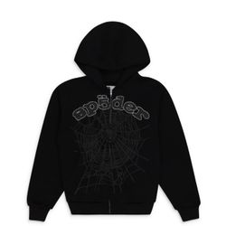 Sp5der OG Web V2 Rhinestone ZipUp  Men’s Small Black (1:1)