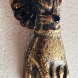 Antique Brass Ladies Hand Door Knocker