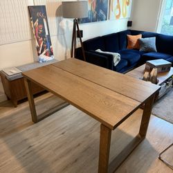 IKEA Solid Brown Oak Dining Table, 55x33” - GREAT CONDITION