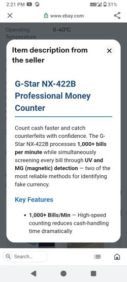 PROFESSIONAL CURRENCY BILL COUNTER