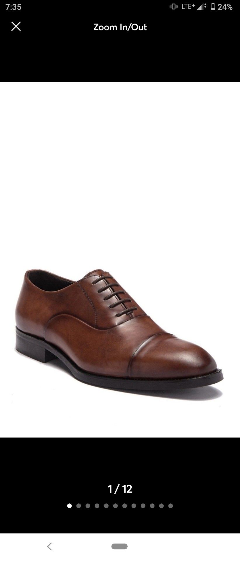 To Boot New York Bergamo Vitello Leather Oxford Shoes Cork Brown Size 10 MADE IN ITALY - RETAIL $395
