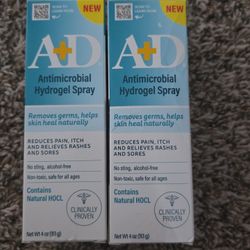 ✨ A+D Antimicrobial Hydrogel Spray – NEW & Sealed (4oz) – SET OF 2 ✨