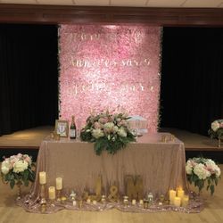 Wedding Blush Pink Floral Backdrop 