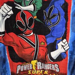 Power Rangers blanket vintage size 62x90 inches 