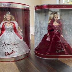 Barbie 2001 & 2002 Special Edition Holiday Celebration Bundle