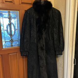 Beautiful Suede Coat With Design.