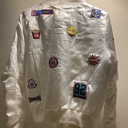 Forever21 White Women’s bomber Jacket