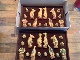 Vintage Studio Anne Carlton Dinosaur Chess Set – Handmade in England