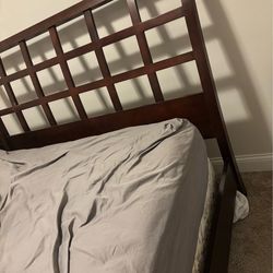 Real wood queen bed frame