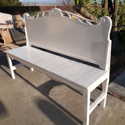 One of a Kind Custom White Bench