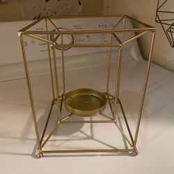 Gold Metal Candle Holder/ Read Description 