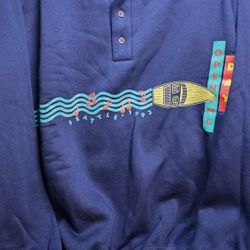 Vintage 1992 Seattle Boat Festival Collared Sweatshirt, Men's XL