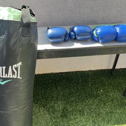 Punching Bag 2 Pairs Of Gloves