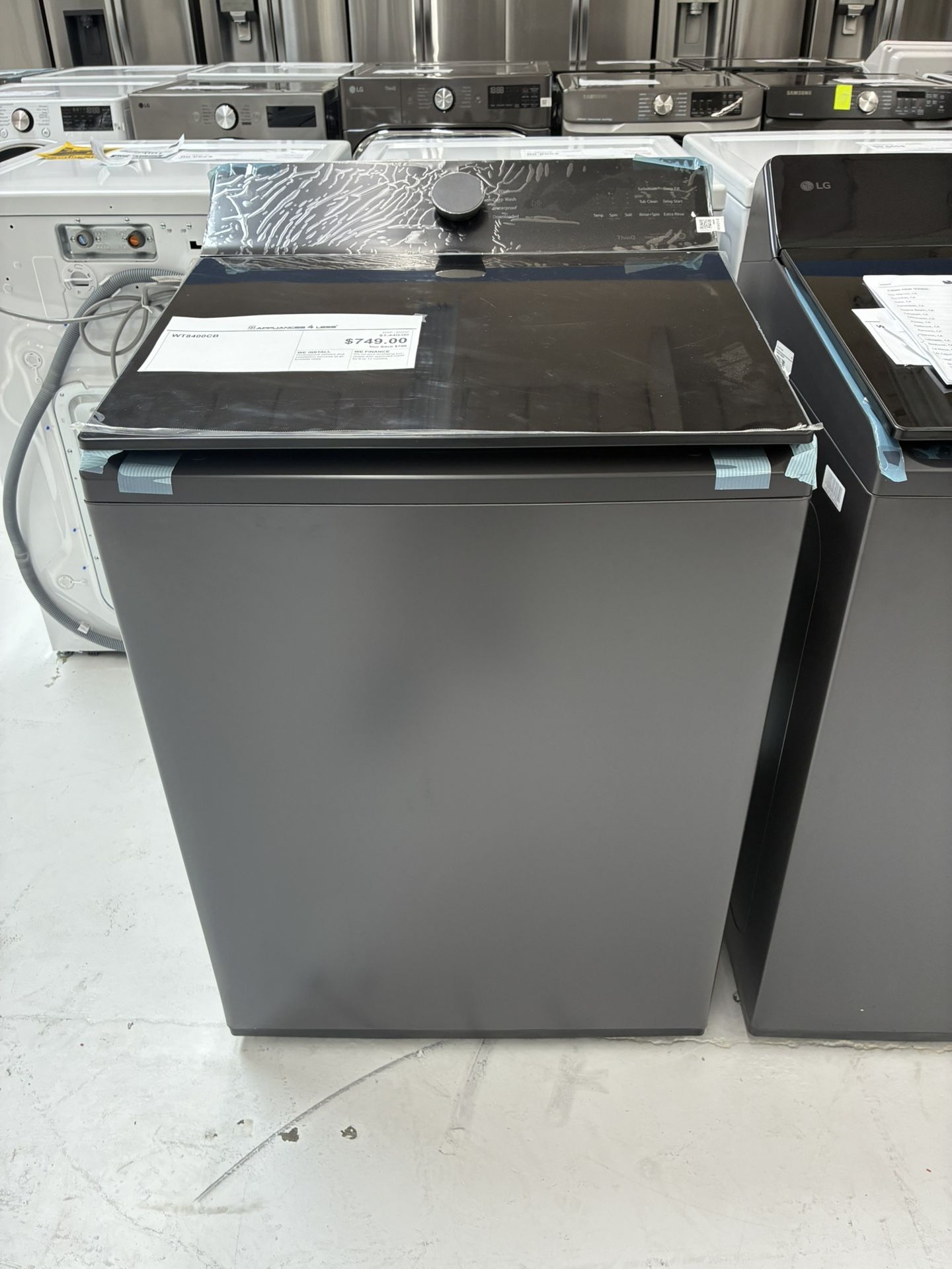 Black Top Load Washer W/ High Efficiency Impeller & See-Thru Lid, 5.5 Cu Ft Cpcty, $749