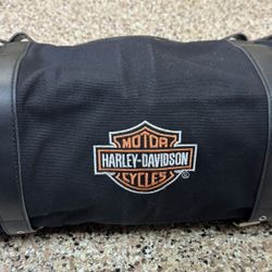 New Genuine Harley Davidson Black Canvas 8 Pouch Storage Utility Roll Up Bag 