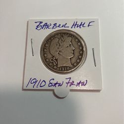 1910 SAN FRANCISCO BARBER HALF DOLLAR