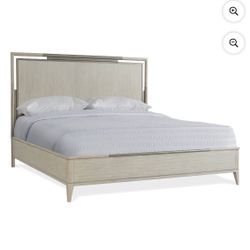 Mantalia Solid Wood Bedroom Set with Metal Frame, King Bed. Damaged out of sight