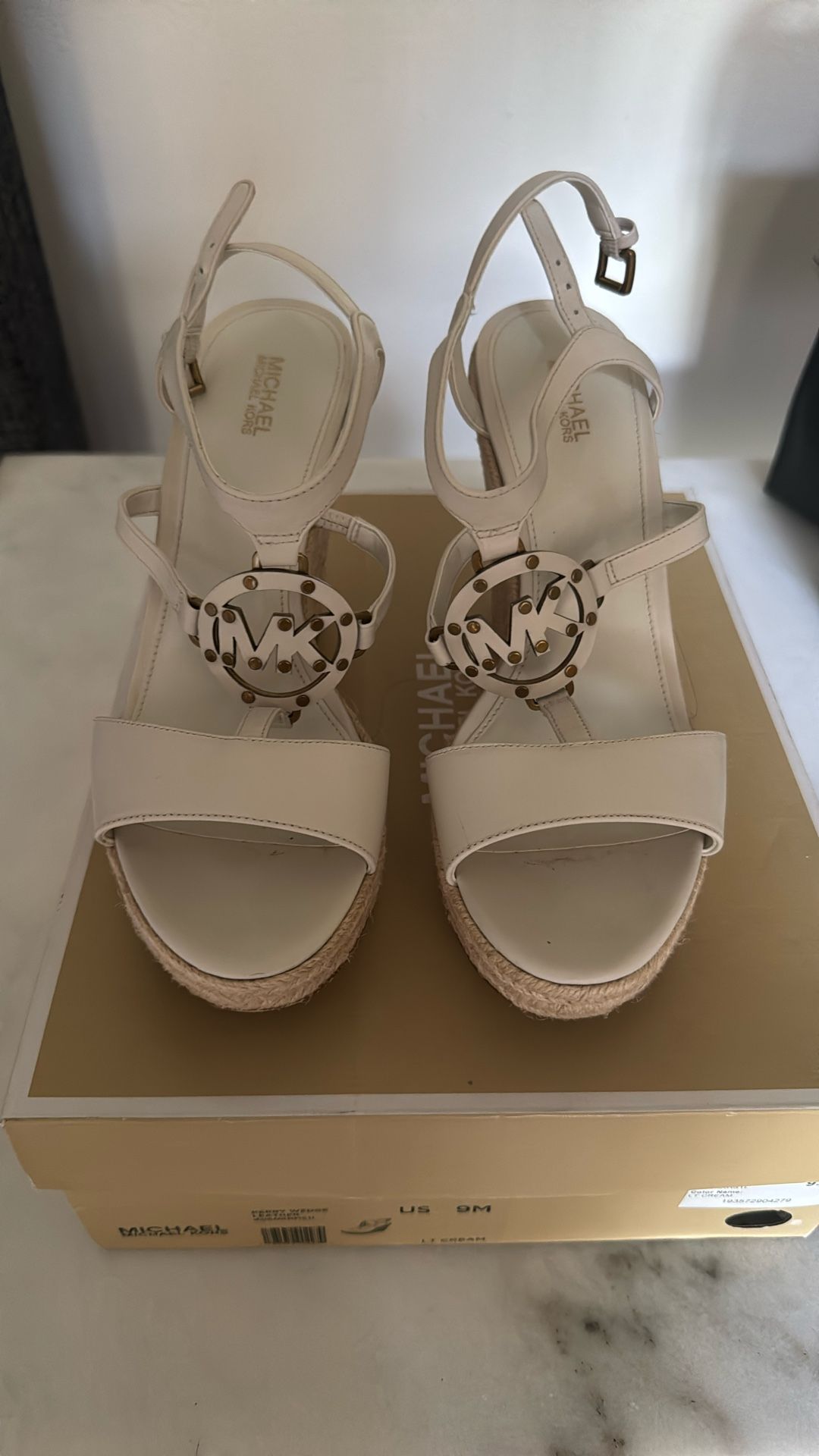 Michael Kors Wedge Leather Sandals