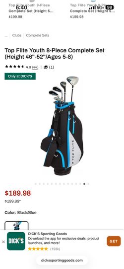 Top Flite Youth 8-Piece Complete Golf Set