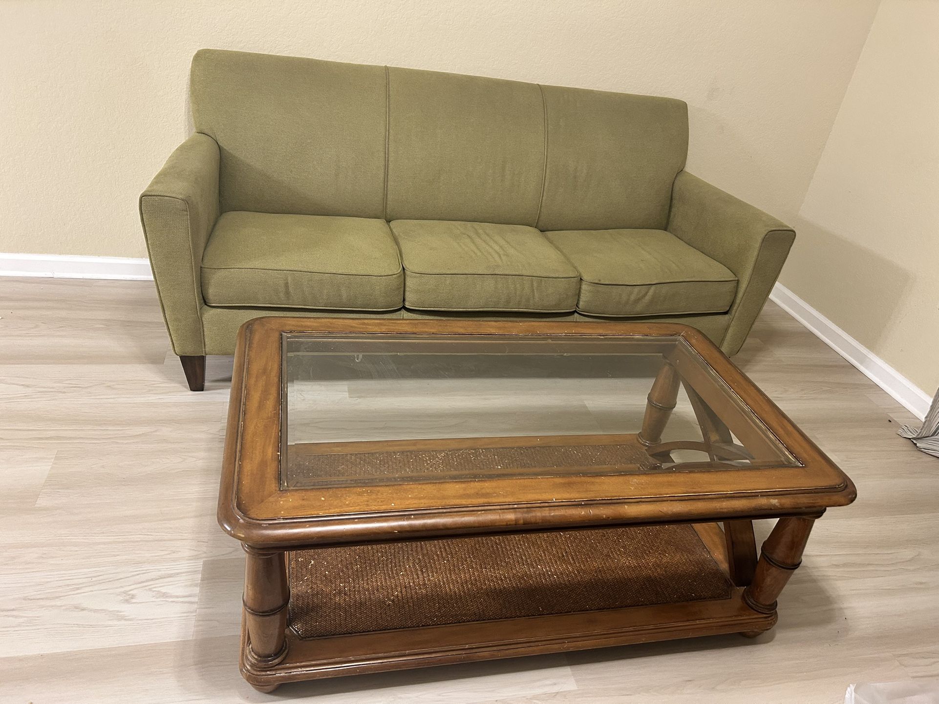 3 Seat Sofa with Coffee Table and TV Stand