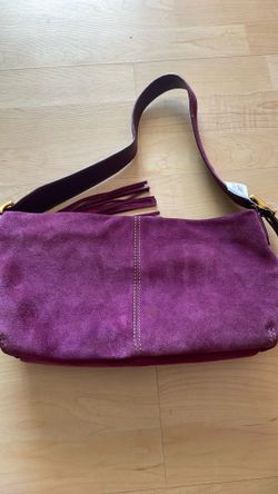 Suede shoulder bag