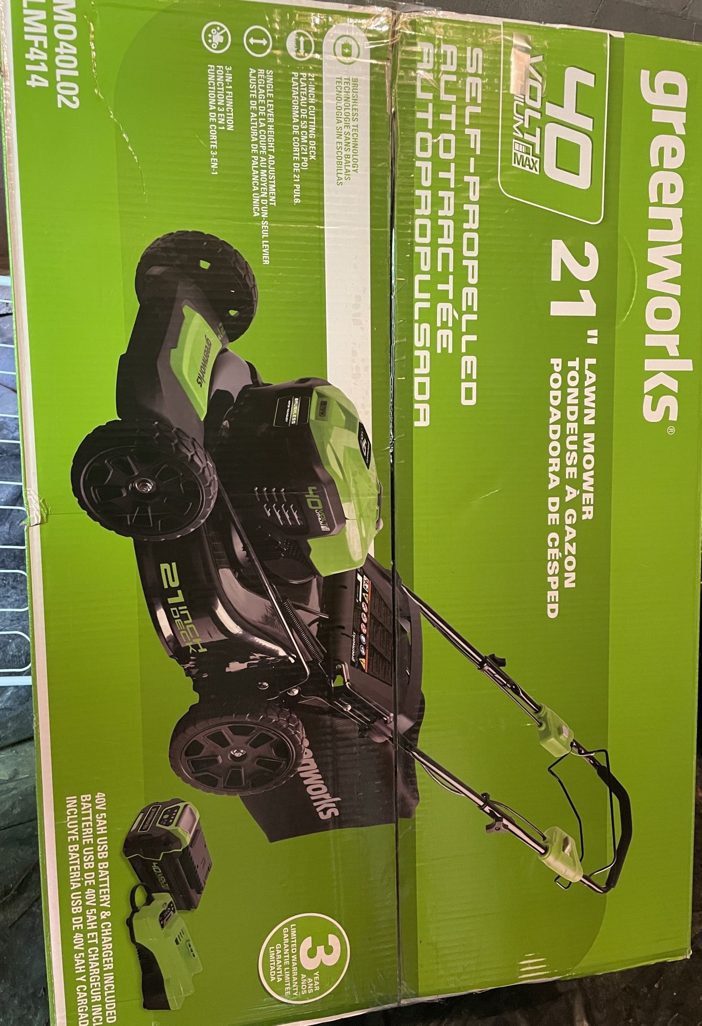 Greenworks 40V 21" Brushless Cordless (Self-Propelled) Lawn Mower