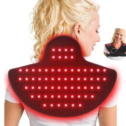 Cordless Red Light Therapy for Neck Shoulder Pain Relief, 660nm & 850nm Recha...