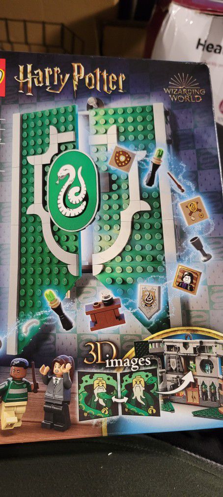 New Harry Potter Slytherin  House Flag Lego Set
