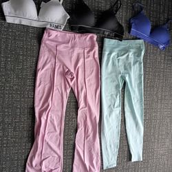 Victoria's Secret leggings, Hanes Sports Bras
