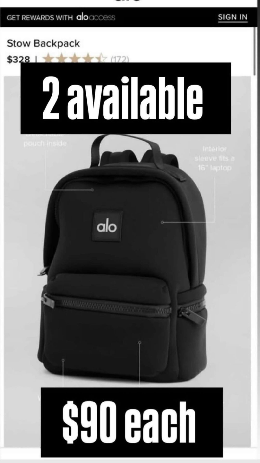 Alo Backpack Unisex 