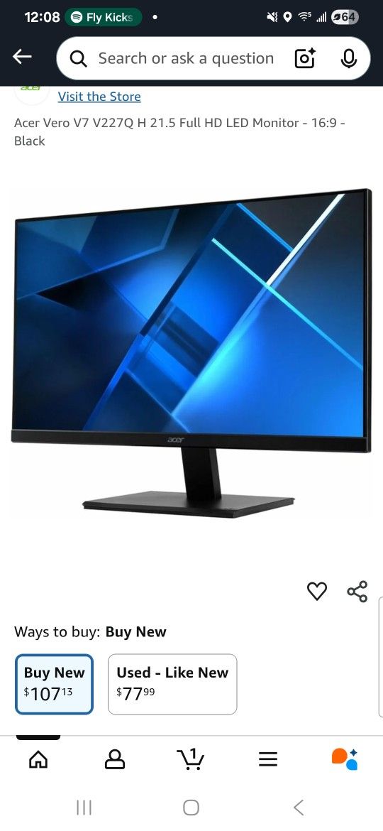 Acer PC Monitor New In Box