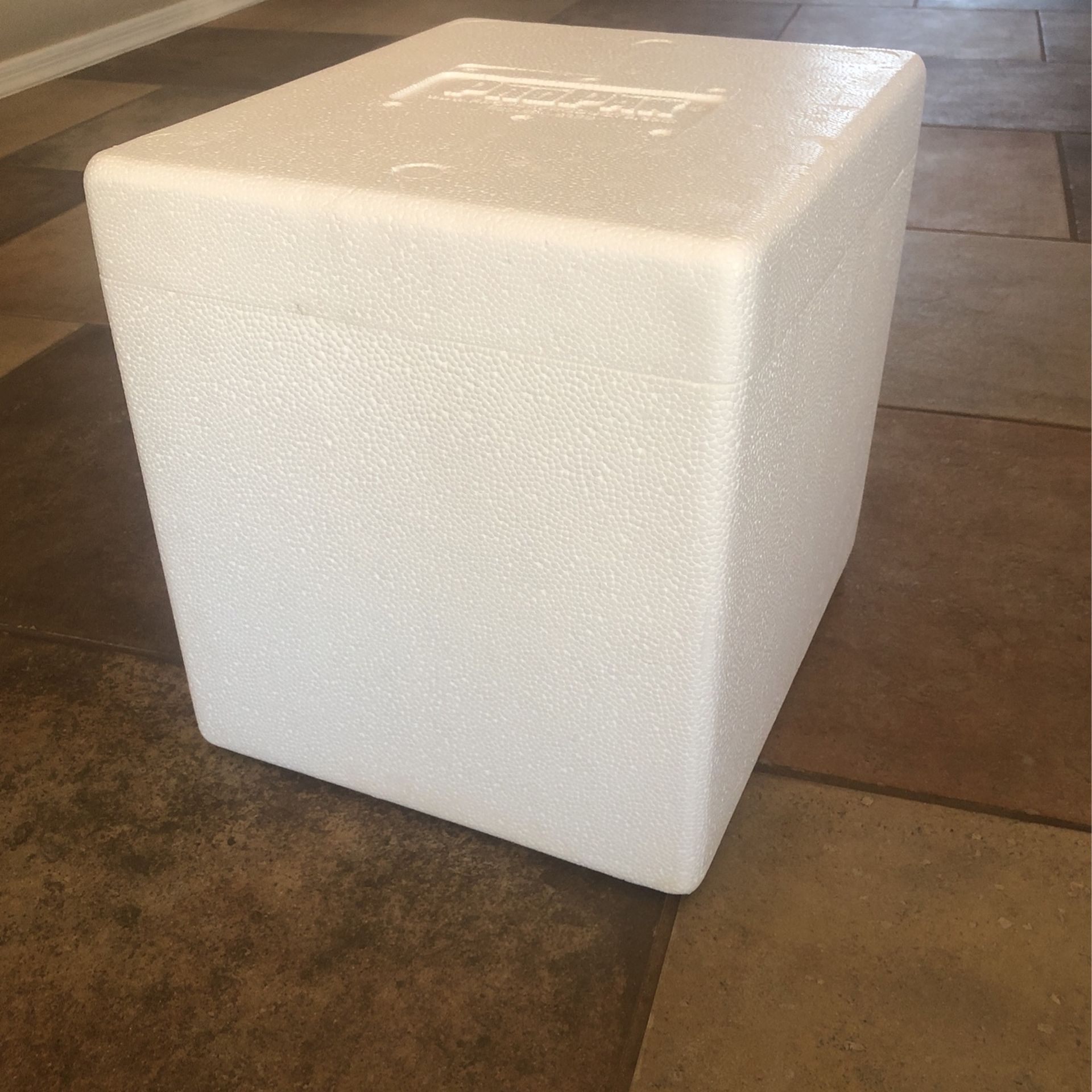 Styrofoam Cooler and Free Reusable Gel Ice Pack