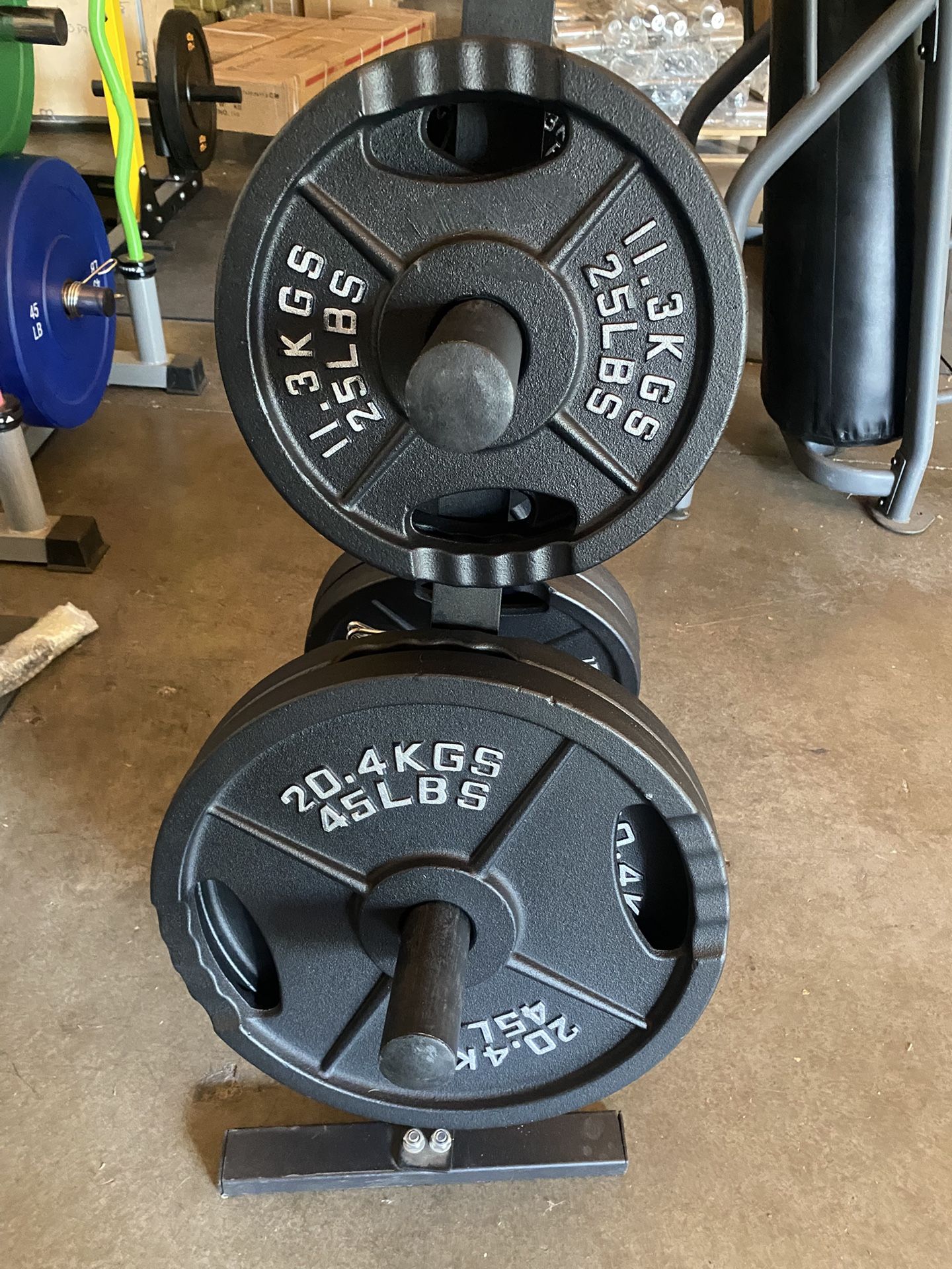 Brand New Olympic Weight Set With Weight Tree