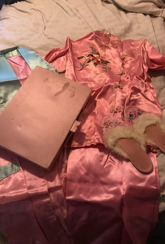 Vintage silk pj set