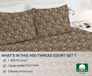 Leopard Print Queen Bed Sheets