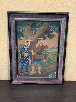 Hiyoshi Mamoru - 1950 Japanese Woodblock Print "Showers In Farming Land"