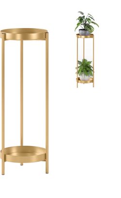 Plant Stand Plant pots Indoor Stands – Metal Flower Pots Stand Plant Shelf for Multiple Plants,2 Tier Removable Display Plant Table Gardeing Gifts for