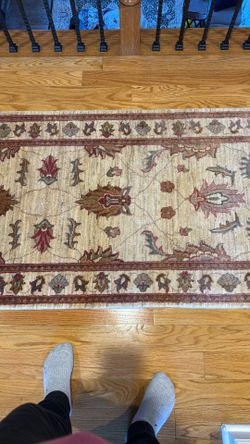 Hand Made Carpet Runner 10.9 Feet X 2.8 Feet