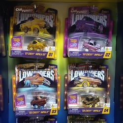 Cartuned Diecast Lowriders Series 1 Whole set of 8 L.E.D. Lighting