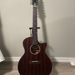 D'Angelico Premier Fulton LS 12-string Acoustic-electric Guitar - Aged Mahogany