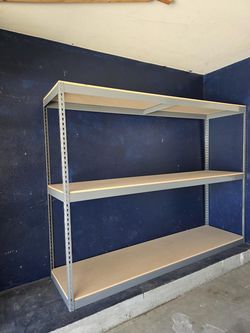 Industrial Warehouse Shelving 96 in W x 24 in D Boltless 3 Tier Steel Shleving Similar to Uline Stronger Than Homedepot And Lowes Delivery Available