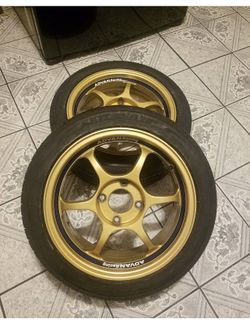 ADVAN RACING RG 16x7 +44gold wheels 4x114.3